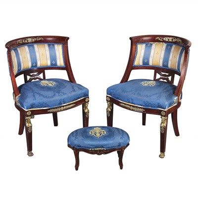 Lot 551 - Set of Four Empire Style Gilt-Metal Mounted...