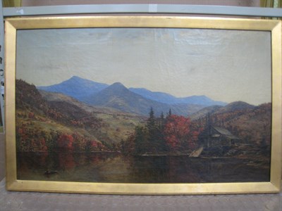 Lot 55 - American School 19th Century Fishing in Autumn...