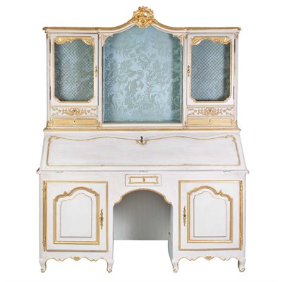 Lot 159 - Transitional Louis XV/XVI Style Painted...
