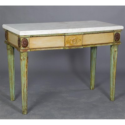 Lot 456 - Italian Neoclassical Marble Top Painted...