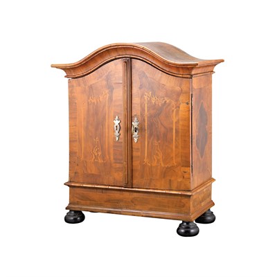 Lot 201 - South German Baroque Walnut Miniature Armoire...