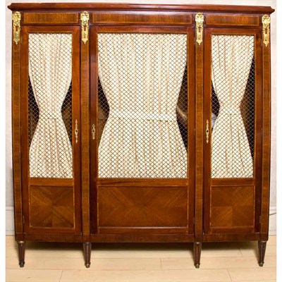 Lot 154 - Louis XVI Style Gilt-Metal Mounted Inlaid...