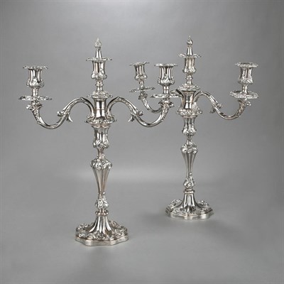 Lot 261 - Pair of Transitional Louis XV/Louis XVI Style...