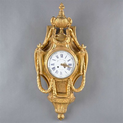 Lot 111 - Louis XVI Style Gilt-Bronze Cartel Clock Of...