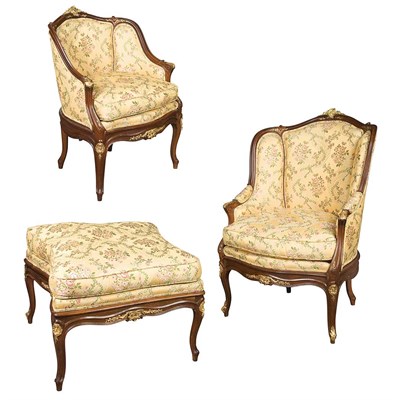 Lot 113 - Louis XV Style Gilt-Bronze Mounted Carved...
