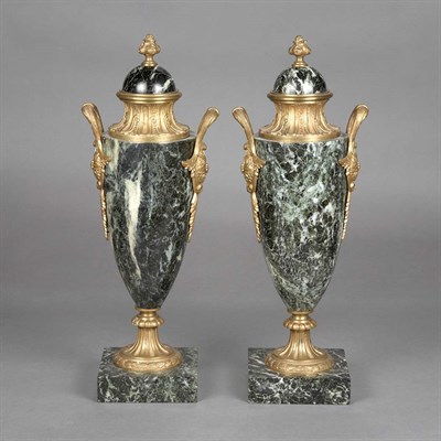 Lot 128 - Pair of Louis XVI Style Gilt-Bronze Mounted...