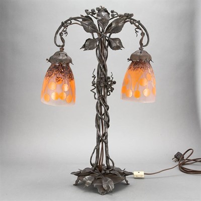 Lot 456 - French Art Deco Iron and Patinated-Metal...