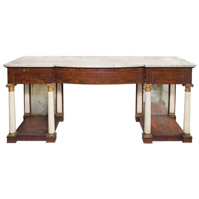 Lot 280 - Classical Marble Top Mahogany Sideboard New...