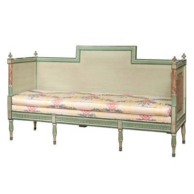 Lot 453 - Directoire Painted Settee 19th Century The...