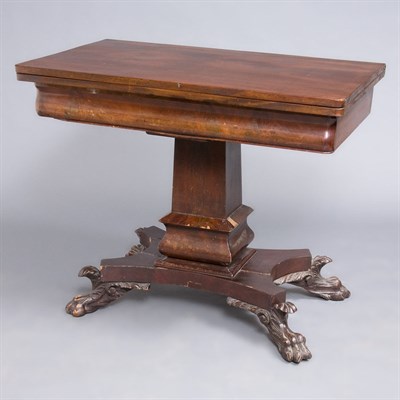 Lot 282 - Classical Mahogany Fold-Over Games Table...