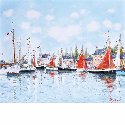 Lot 99 - Jean-Pierre Dubord French, b. 1949 Bateaux...