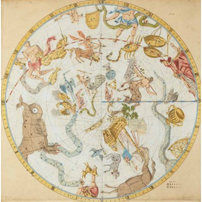 Lot 391 - Artist Unknown [ZODIAC STUDY] Hand-colored...