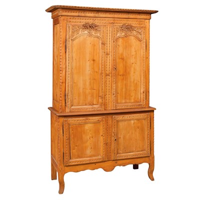 Lot 139 - Provincial Louis XV Style Pine Buffet a Deux...