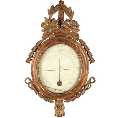 Lot 392 - Louis XVI Gilt-Wood Barometer 18th/19th...