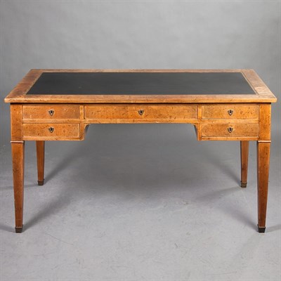 Lot 177 - Empire Style Mahogany Desk The rectangular top...