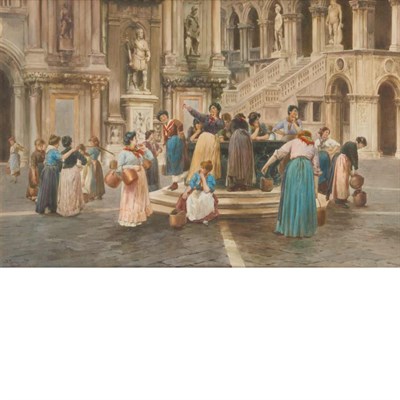 Lot 19 - Alberto Prosdocimi Italian, 1852-1925 Wash Day...