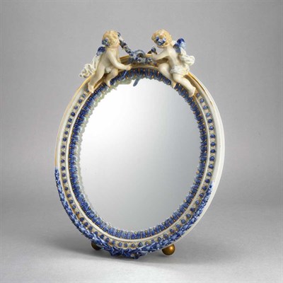 Lot 587 - Continental Blue and White Porcelain Dressing...