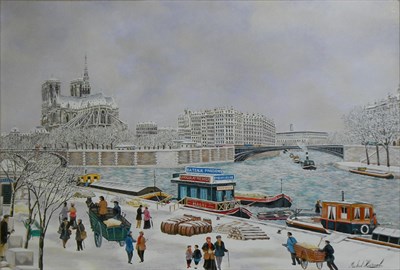 Lot 44 - Michel Hermel French, b. 1934 Paris, Notre...