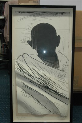 Lot 100 - Liliana Porter GHANDI (2) Etching and collage,...