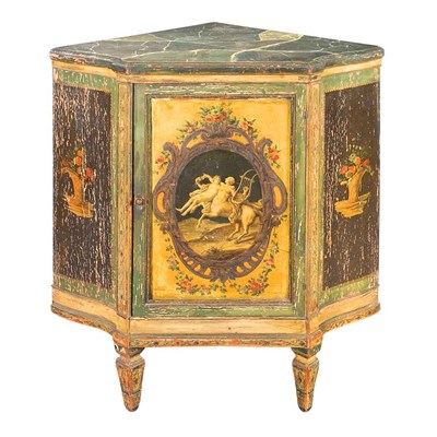 Lot 399 - Italian Neoclassical Painted and Decorated...