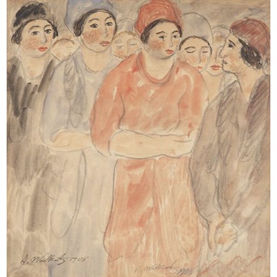 Lot 99 - Abraham Walkowitz American, 1878-1965 Women...
