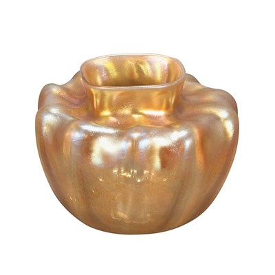 Lot 362 - Tiffany Favrile Ribbed Glass Vase Circa 1905...