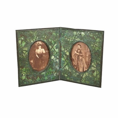 Lot 381 - Tiffany Studios Bronze and Favrile Glass...