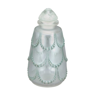 Lot 467 - R. Lalique Molded Glass Perles Perfume Bottle...