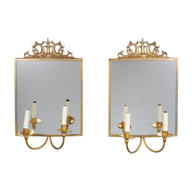 Lot 175 - Pair of Two-Light Sconces Sweden, second...