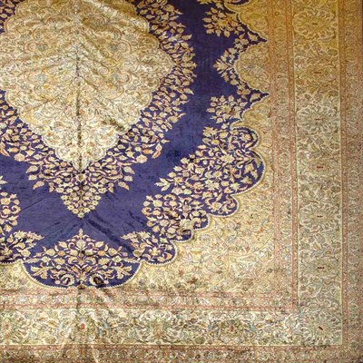 Lot 618 - Silk and Metallic Thread Hereke Carpet West...