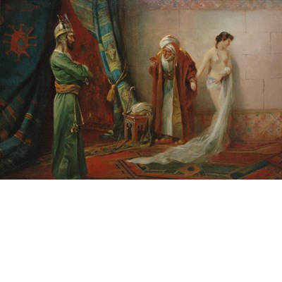 Lot 78 - Attributed to William Riess Harem, 1901 Signed...