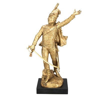 Lot 188 - Gilt-Bronze Figure of a Soldier Cast from a...
