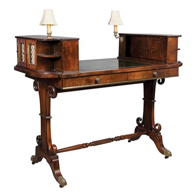 Lot 111 - Regency Style Mahogany Desk The shaped...