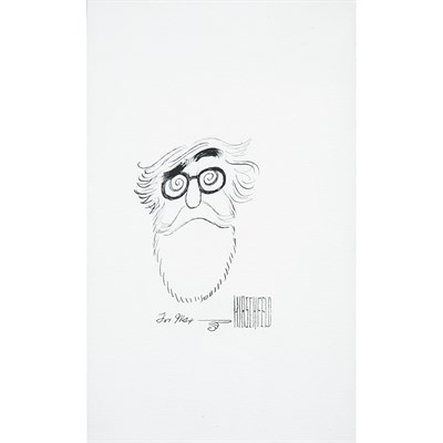 Lot 119 - Al Hirschfeld SELF PORTRAIT Ink on board,...
