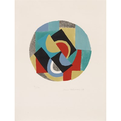 Lot 319 - Sonia Delaunay (1885-1979) COMPOSITION Color...