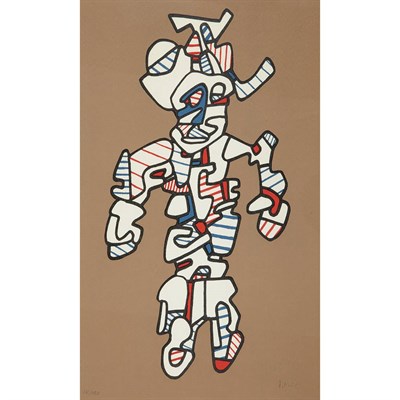 Lot 323 - Jean Dubuffet LE SURINTENDANT (W. 1098) Color...