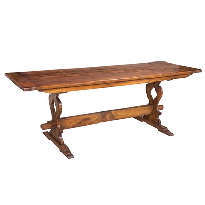 Lot 213 - Colonial Baroque Style Hardwood Refectory...