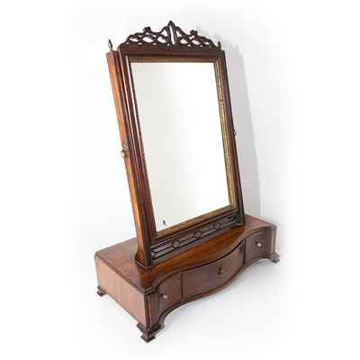 Lot 302 - Georgian Style Mahogany Shaving Mirror Height...