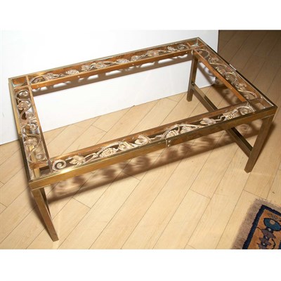 Lot 306 - Art Deco Style Brass Low Table Height 17...