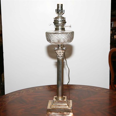 Lot 288 - Neoclassical Style Silver Plated and Glass...