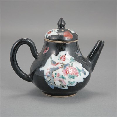 Lot 251 - Chinese Enameled Porcelain Teapot 19th Century...