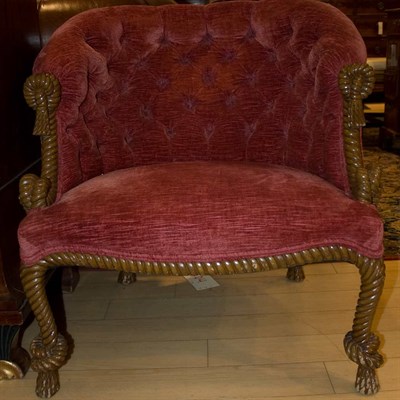 Lot 536 - Pair of Rope Carved Armchairs