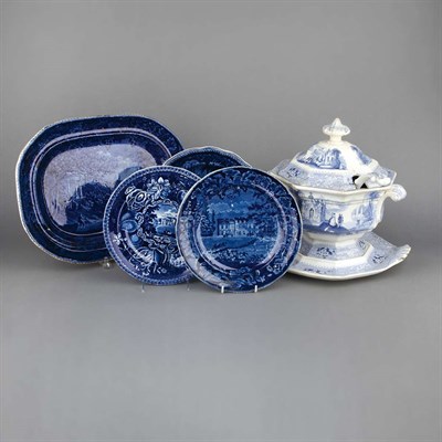 Lot 277 - Group of English Blue and White Transfer...
