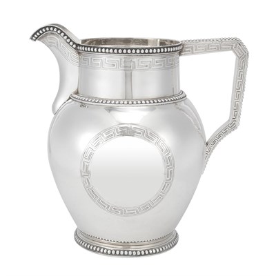 Lot 225 - American Coin Silver Water Pitcher Jones Ball...