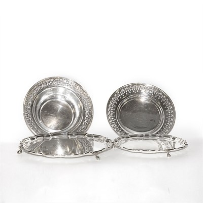 Lot 335 - Pair of American Sterling Silver Reticulated...