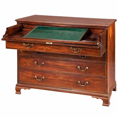 Lot 484 - George III Mahogany Architect's Desk In the...