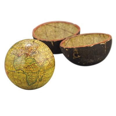 Lot 265 - English Cased Terrestrial Pocket Globe 19th...
