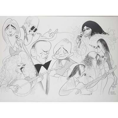 Lot 123 - Al Hirschfeld DOLLY PARTON, BARRY MANILOW,...