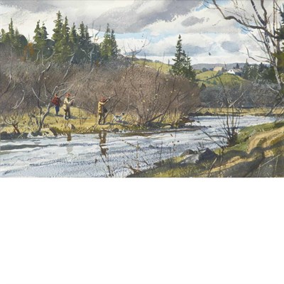 Lot 212 - Ogden Pleissner American, 1905-1983 Hunter in...