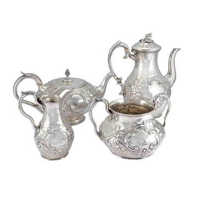 Lot 358 - Victorian Silver Three-Piece Coffee Service...